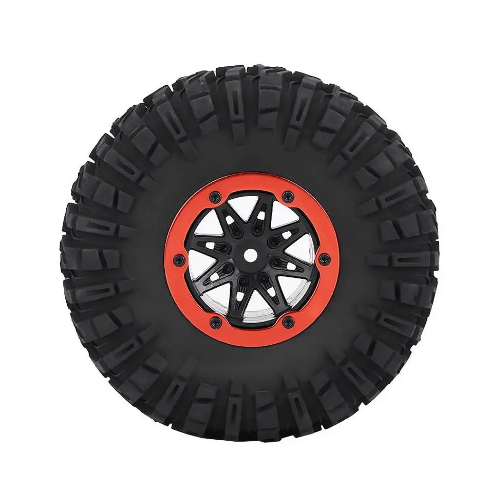 1pc Rubber Tyre Tires & Orange Plastic Hubs Wheel for RC