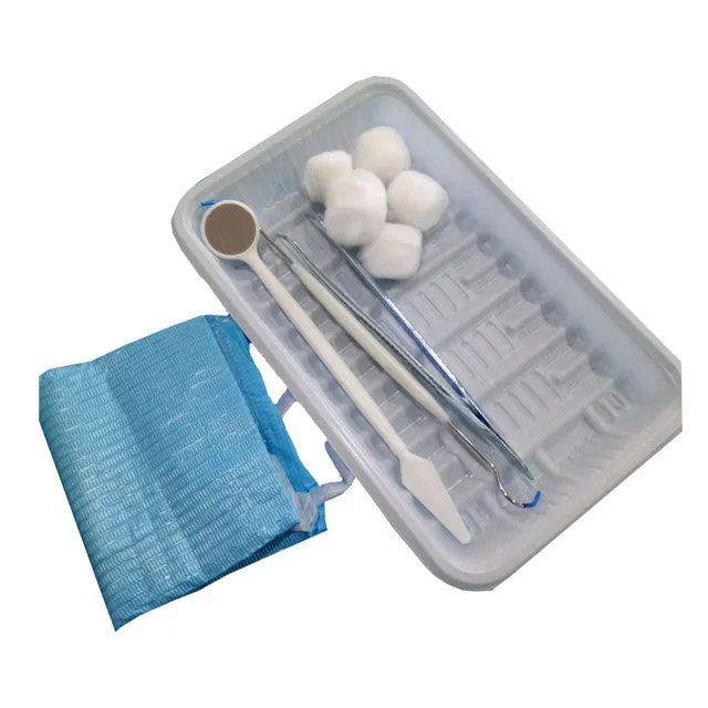 Disposable medical surgical kit for oral examination dental hygiene kit