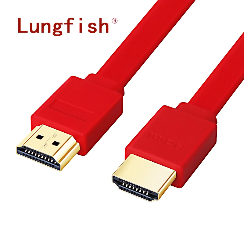 Lungfish hdmi кабель плоский кабель позолоченный 2,0 4k 60HZ HDMI кабель сплиттер коммутатор для HD tv ноутбука PS3 компьютера xbox