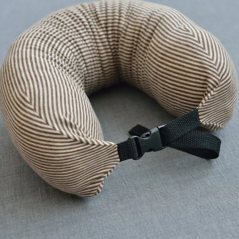 

U-shaped latex particle pillow Neck Pillows Soft Slow Rebound 65*12*14CM Cervical Healthcare Home Textile Travel Comfortable