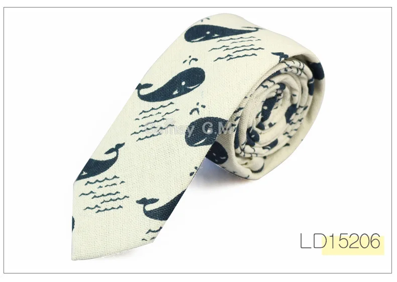 New Designer Print Ties Casual Narrow Necktie Ties for Men Hip-hop Party Floral Cotton Skinny Tie Cravat