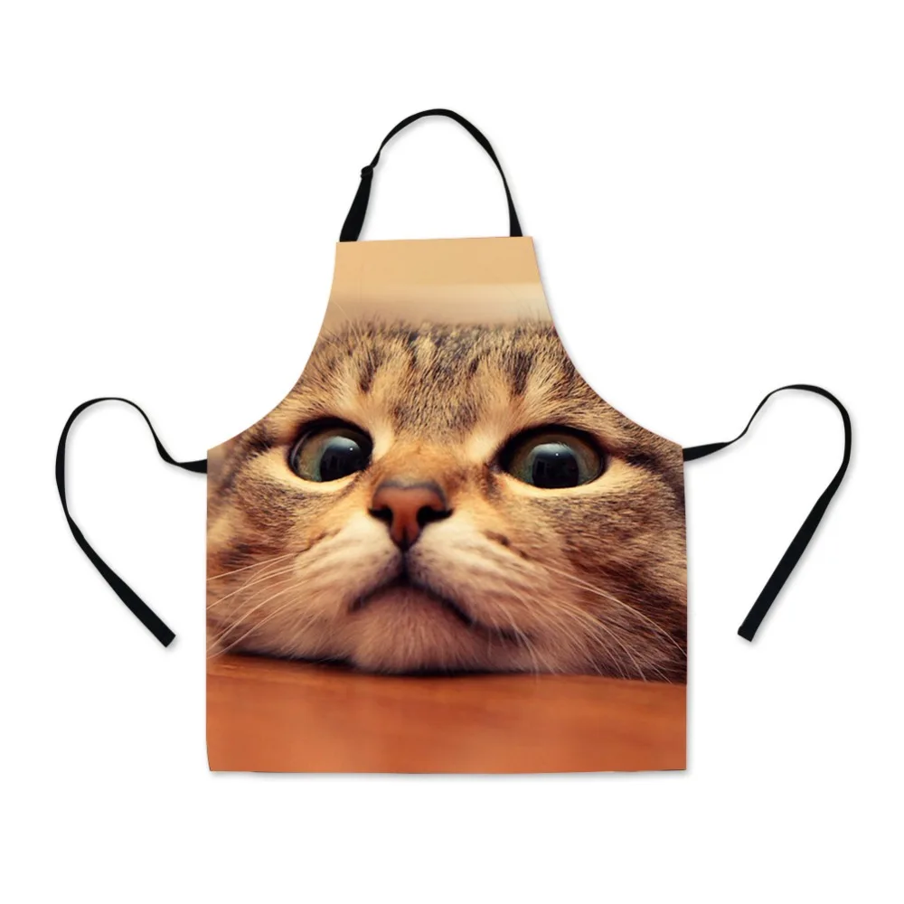 

Cat Kitchen Apron for Ladies Cute Waist School Apron for Girls Painting Animal Pattern Cooking Garden Apron Christmas Gift Women