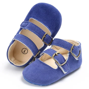 

6 Colors Newborn Baby Girls Spring Summer Retro Toddlers Prewalkers Suede PU Shoes Infant Soft Bottom First Walkers 0-18M