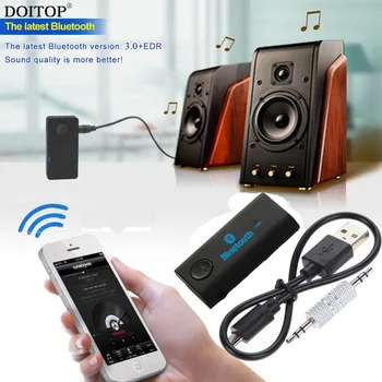 DOITOP USB Wireless Bluetooth AUX Audio Stereo Music Receiver Adapter with Mic Handsfree For Home Car Speaker Music Sound System