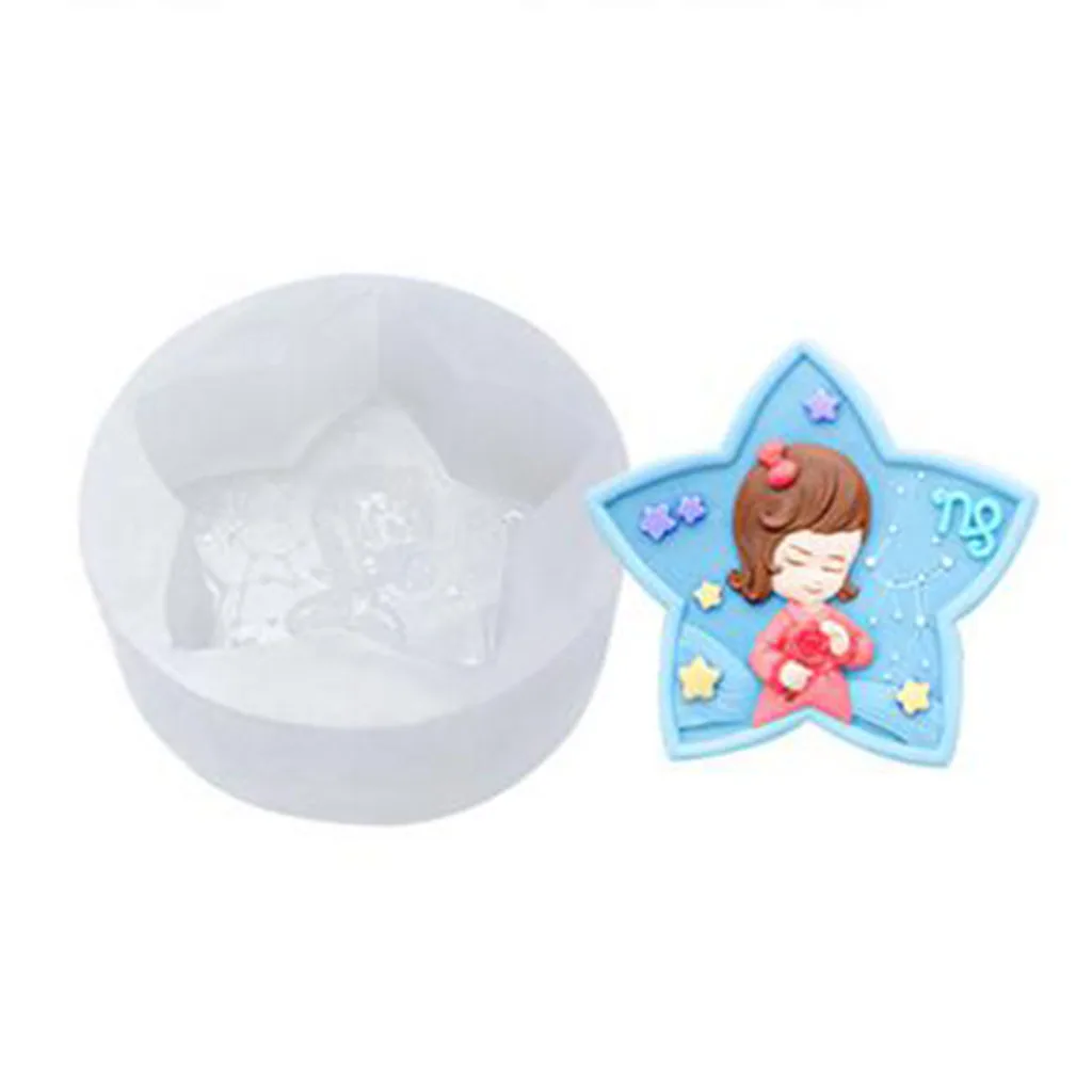 Food Grade Silicone Zodiac Sign Mold for Cake Decor,Resin Craft