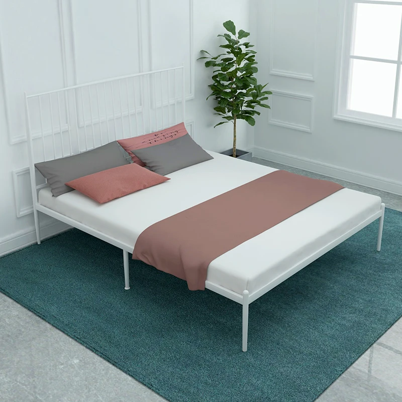 Modern contracted iron art bed 1.8 meters double single 1.2 meters children's folding bed adult 1.5 iron