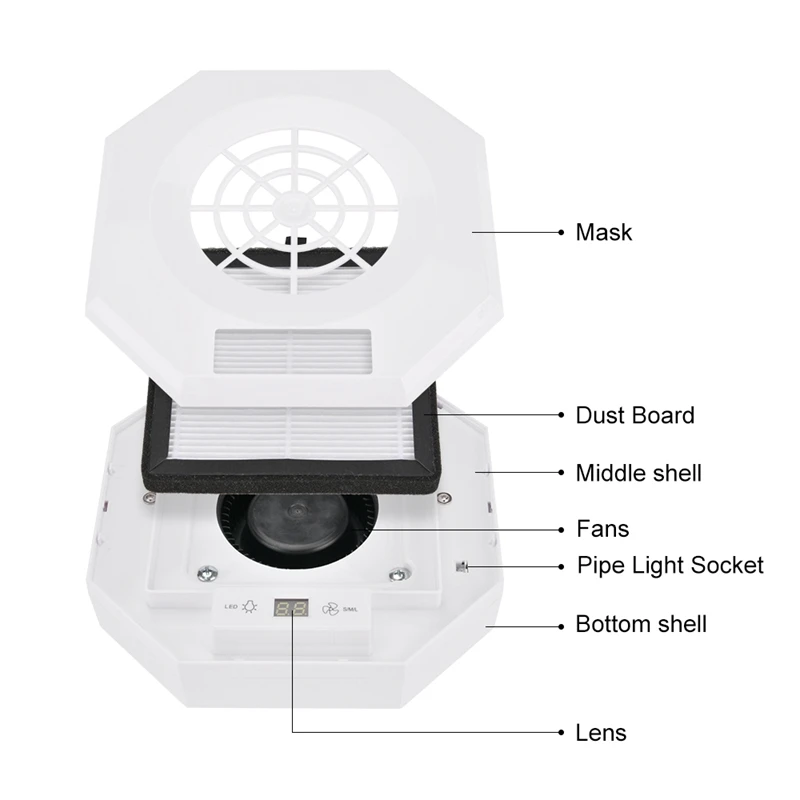 

2 Motors High Suction Nail Dust Collector Machine Uv Gel Nail Polish Manicure Vacuum Cleaner Nail Art Tool No-Spilling Filter