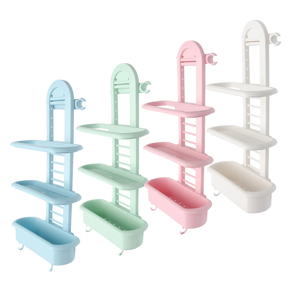 Plastic Multifunction Storage Rack Bathroom 3 Tier Shelf Baskets