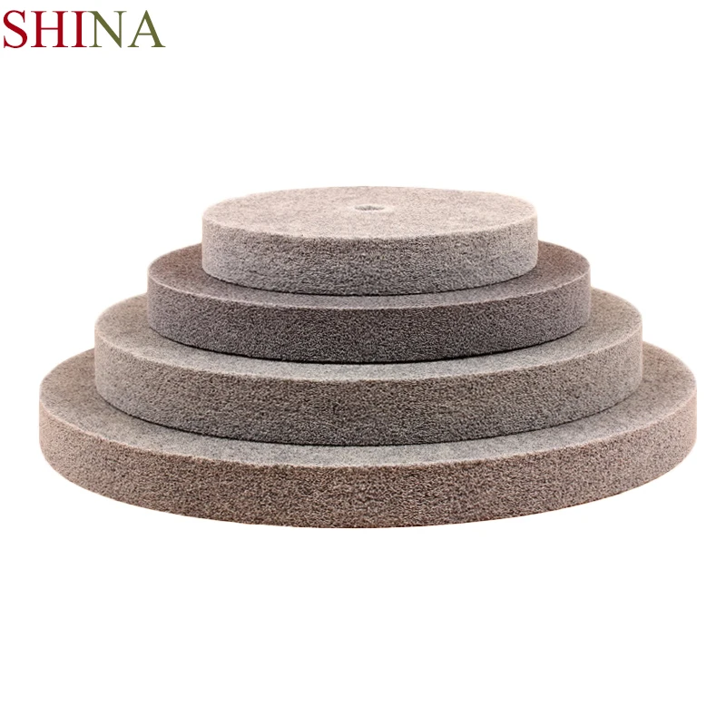 SHINA 1 шт. нейлоновые волокна полировальные колеса 150/200/250/300*25*16 мм для полировки