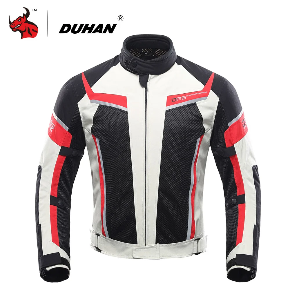 

DUHAN Motorcycle Jacket Men Summer Moto Jacket Protective Gear Breathable Mesh Motocross Off-Road Jacket Motorcycle Clothing