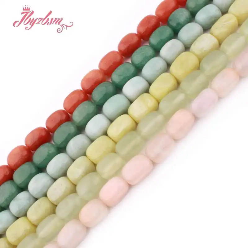 

9x14mm Natural Amazonite Jades Aventurine Rectangle Loose Stone Beads For DIY Jewelry Making Bracelets Necklace Spacer 15"