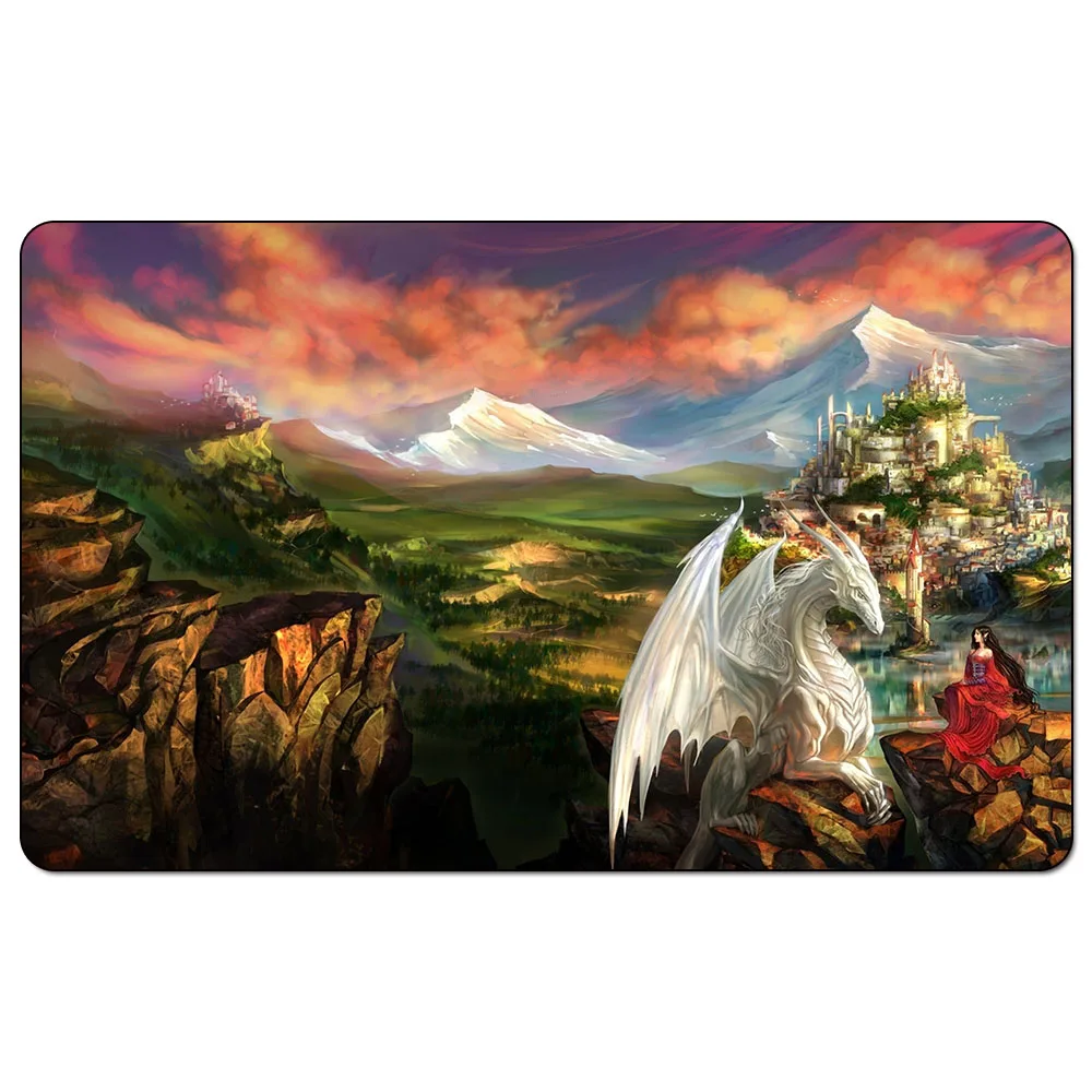 Game of Thrones dragon castle princess mountain Playmat Magic Playmat A