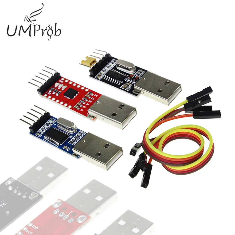 

USB to TTL Converter Adapter 3 in 1 (PL2303+ CP2102+ CH340) wiht cable