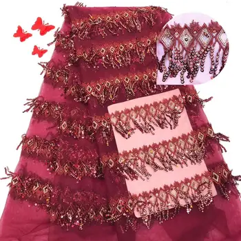 

Madison Sequins Lace Fabric High Quality African French Tulle Lace Fabric Embroidery For Sequins Lace Nigeria Party Dress