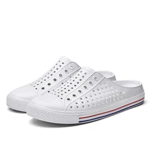 Летние вьетнамки; Мужские Пляжные шлепанцы; Повседневная обувь; дышащие шлепанцы без задника; Мужская Уличная обувь с отверстиями; сабо унисекс; zapatos hombre