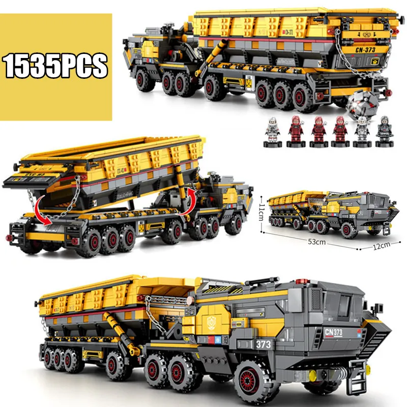 

Wandering Earth CN373 Bucket Carrier vehicle Headstock truck fit Technic Military SWAT city Building Block Bricks toys