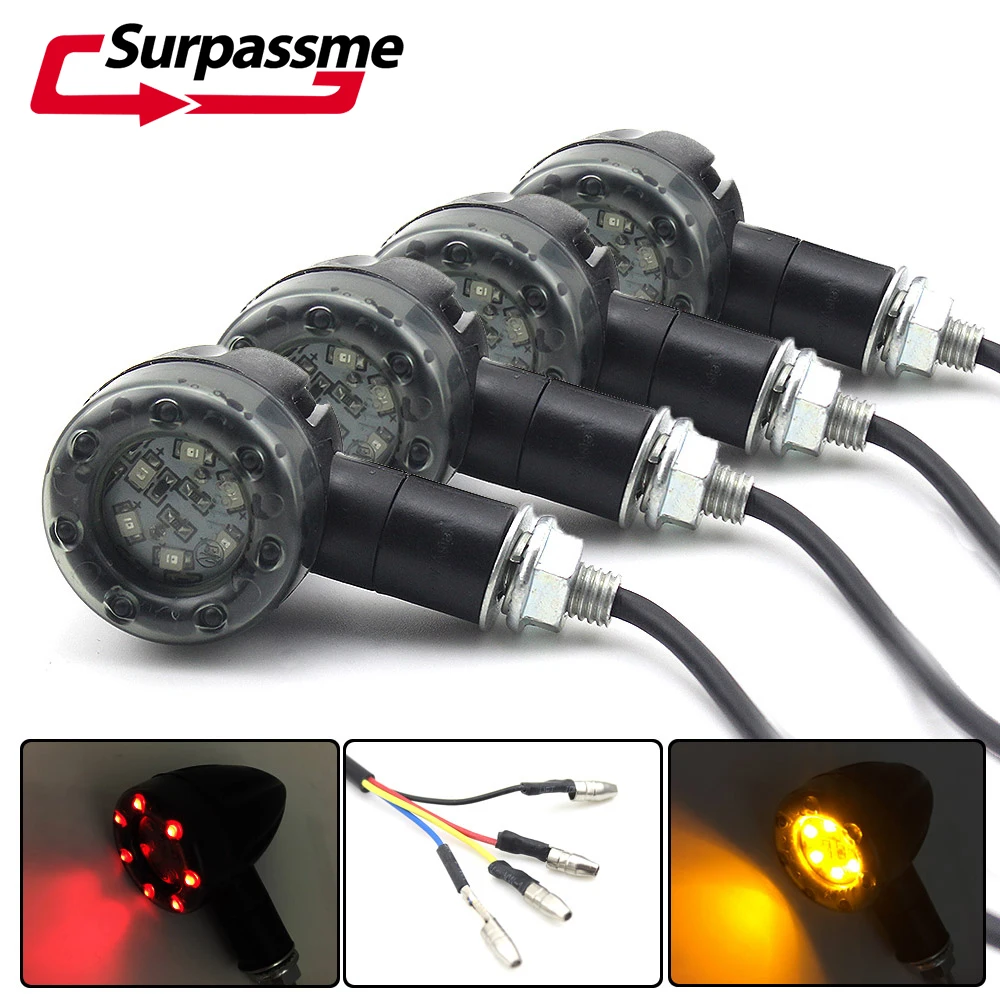 Универсальные указатели поворота мотоцикла 4 шт./компл.|light for|lights for motorcyclelights &
