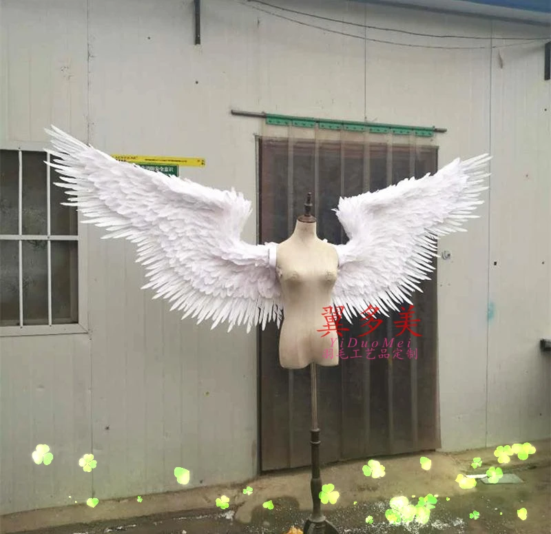 Творческий белый золотые крылья Ангела из перьев способная стрелять модель реквизит шоу «Крылья Ангела» серии образцы перо реквизит фрески реквизит ремесла