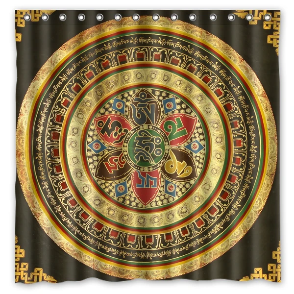Compra mandala de la cortina de ducha online al por mayor de china ...
