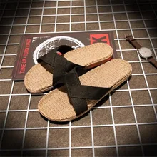 Модные сандалии; дышащие летние шлепанцы в британском стиле; мужские крутые шлепанцы с потертостями; повседневные Шлепанцы из ротанга; большие размеры