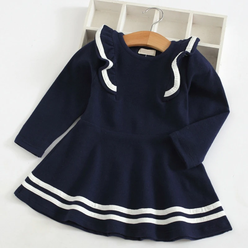 

Menoea Girls Spring Dress 2019 Brand Girls Korean Version Bow Sleeve Dress Design Dresses Children Clothes 2-7Y Autumn Clothes