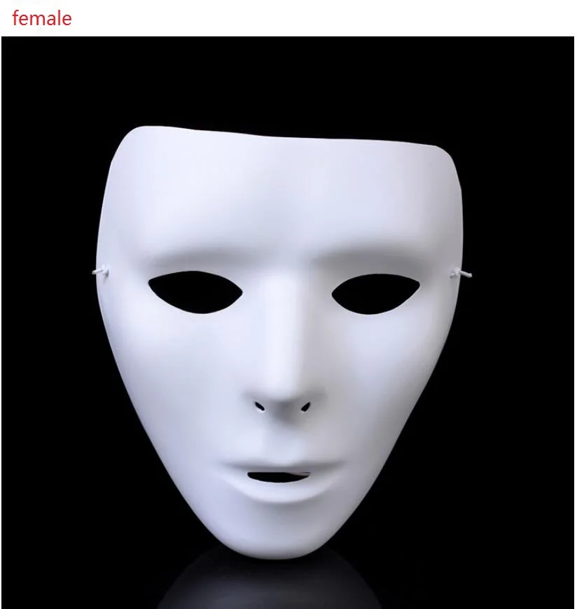 New type jabbawockeez mask dance PVC pure white mask masquerade party