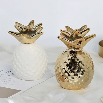 

Creative Ceramic Pineapple Ornaments Gifts Modern Minimalist Nordic Bedroom Room Wine Cabinet Living Room Decoration Accessories