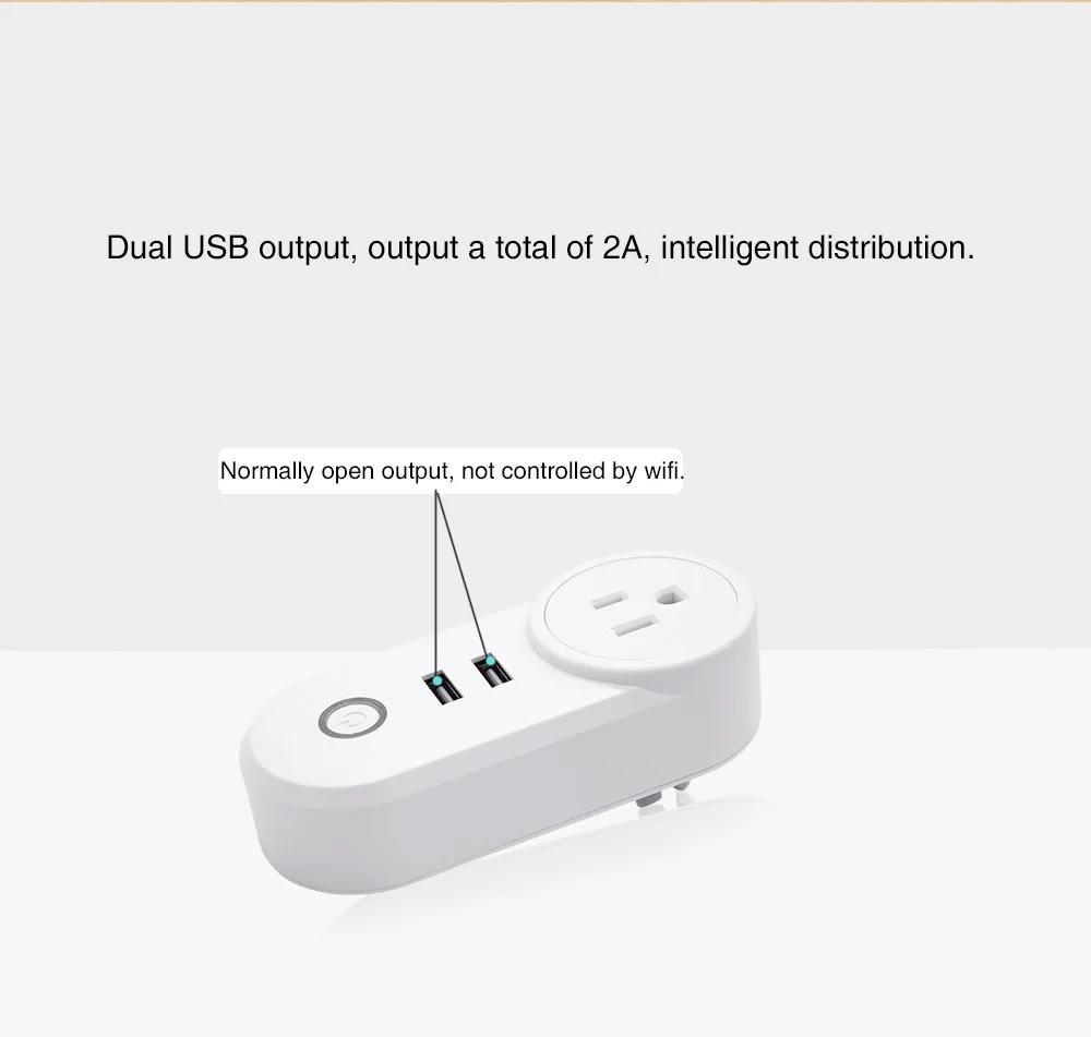 Ewelink Wi-Fi розетка Smart 2-USB 10A розетка FR UK US EU разъем приложение дистанционное управление для Alexa Google Home IFTTT интеллектуальная розетка