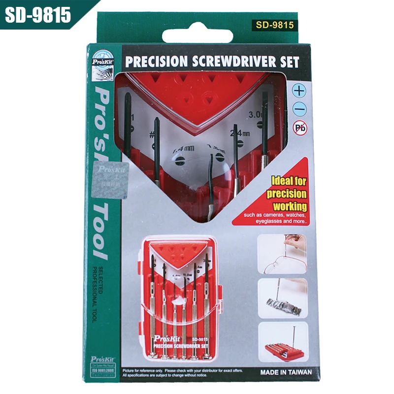 Набор отверток Pro'sKit SD 9857M прецизионные отвертки с прорезями Шестигранник