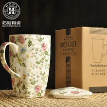 2016 mode elegante muster design lustige tassen und becher hohe qualität keramik weiblichen kaffeetasse tee tasse