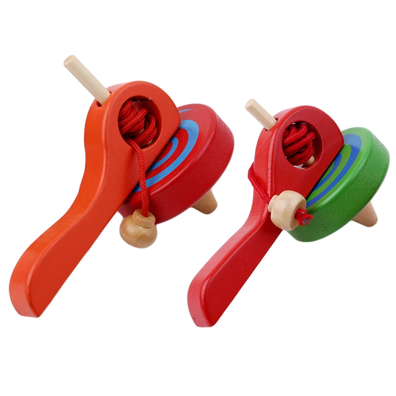 Ручка провода гироскопа детская деревянная игрушка спиннинг Топы гироскоп Beyblade деревянная детская спортивная игрушка Ранние развивающие детские игрушки