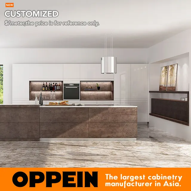 Modern Mewah Kayu Dapur Kabinet Dengan Disinter Alami Permukaan Modern Mewah Kayu Dapur Kabinet Dengan Disinter Alami Permukaan U Op16 L22
