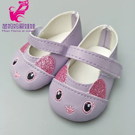 Кукольная обувь, подходящая для 43 см, обувь для новорожденных, 18 дюймов, кукольная Милая обувь, Кукольный Аксессуар - Цвет: purple