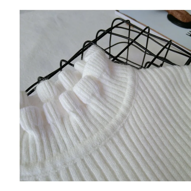От 1 до 5 лет свитер для девочек мягкий хлопковый вязаный пуловер с длинными рукавами осенне-зимние детские свитера с оборками RT144