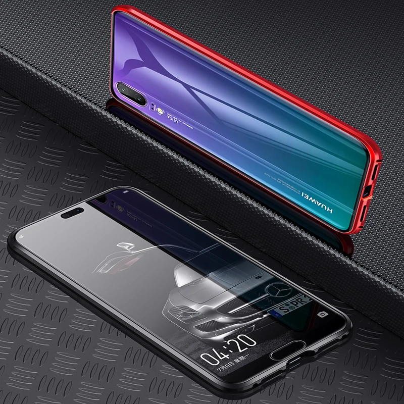 Bitingly магнитный металлический чехол для huawei P20 Pro на 360 градусов прозрачный из