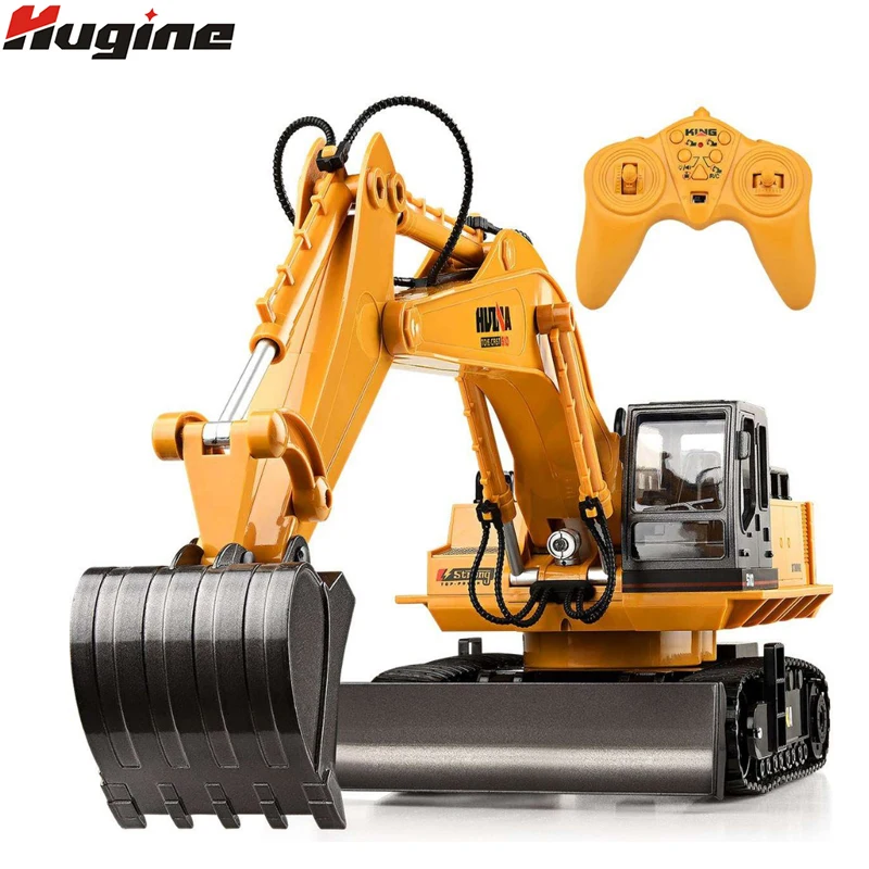 Радиоуправляемый грузовик 11CH экскаватор сплав 2 4 г Backhoes бульдозер пульт