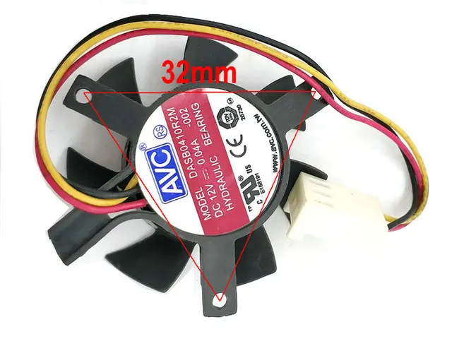 Modest AVC DASB0410R2M graphics card fan pitch 3.2cm diameter 3.6cm DC 12V 0.04A