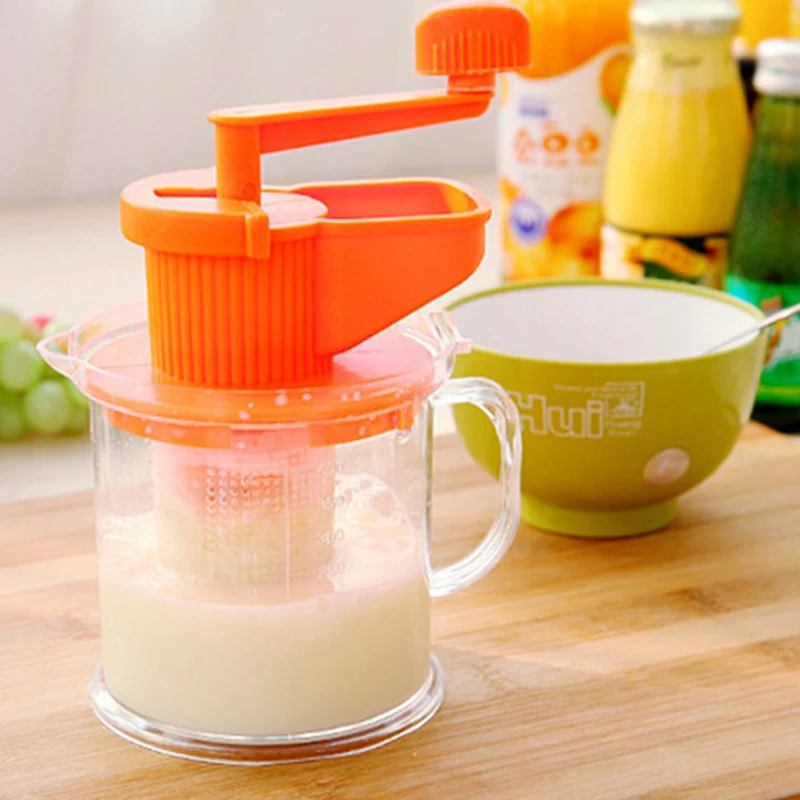 

Household plastic hand soya-bean milk machine multi-function juicer kitchen supplies manual mini soya-bean milk machine juicer
