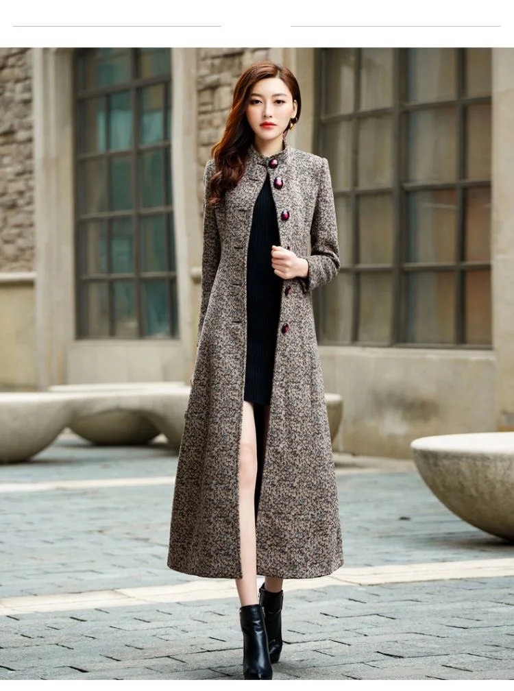 Роскошная Одежда, женское кашемировое пальто высшего качества, пальто, Зимняя шерстяная Женская корейская модная одежда, элегантная шерстяная Длинная Верхняя одежда K3917