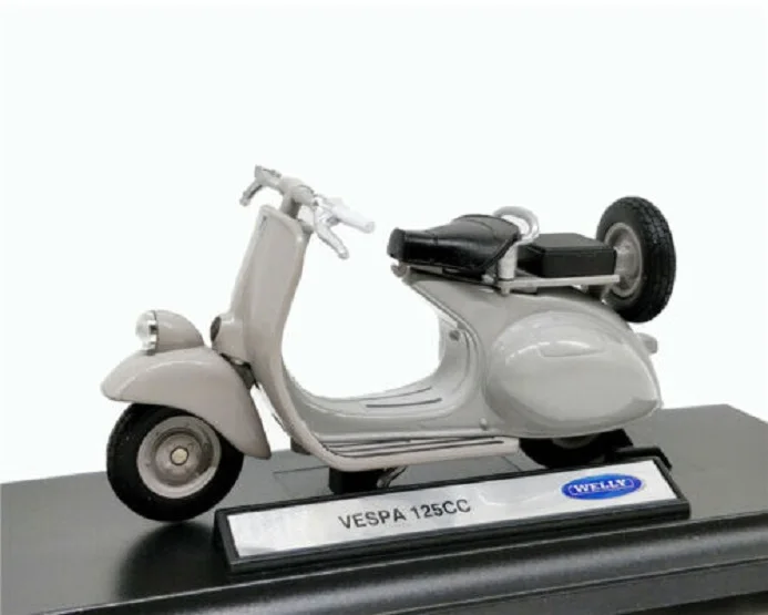 Welly 1:18 Vespa 1953 125CC Мотоцикл Велосипед литья под давлением модель игрушки Новый в коробке