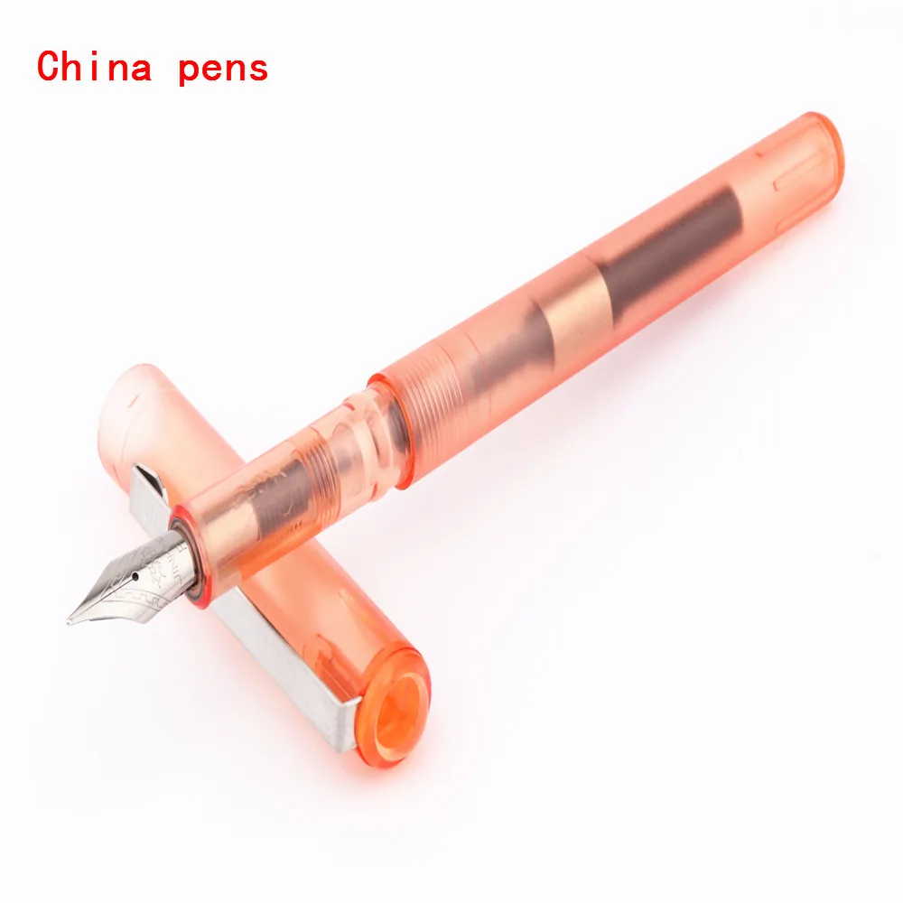 JINHAO 991 все прозрачные 5 цветов Учебная практика офисные канцелярские тонкие перьевые ручки новые - Цвет: Transparent red