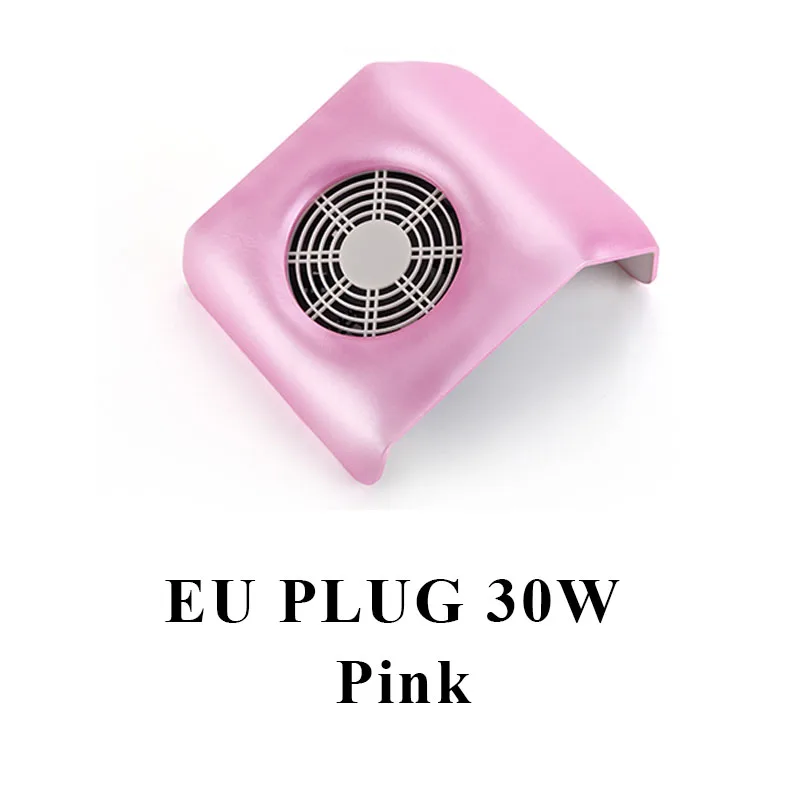 68/30 Вт лак для ногтей, всасывающий пылесборник вентилятор Вакуумный УФ гелевый Очиститель Машина инструменты мешок для сбора пыли ногтей маникюрный салон инструмент - Цвет: EU-Pink