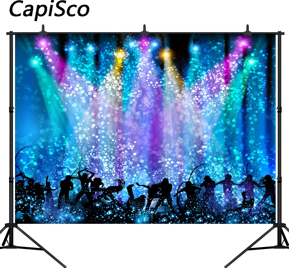 Capisco photography backdrop Disco party music dance light carnival