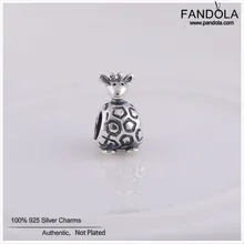 925 пробы Серебряный жираф животное Винтаж Шарм бусины для изготовления ювелирных изделий Подходит браслет DIY ювелирные изделия