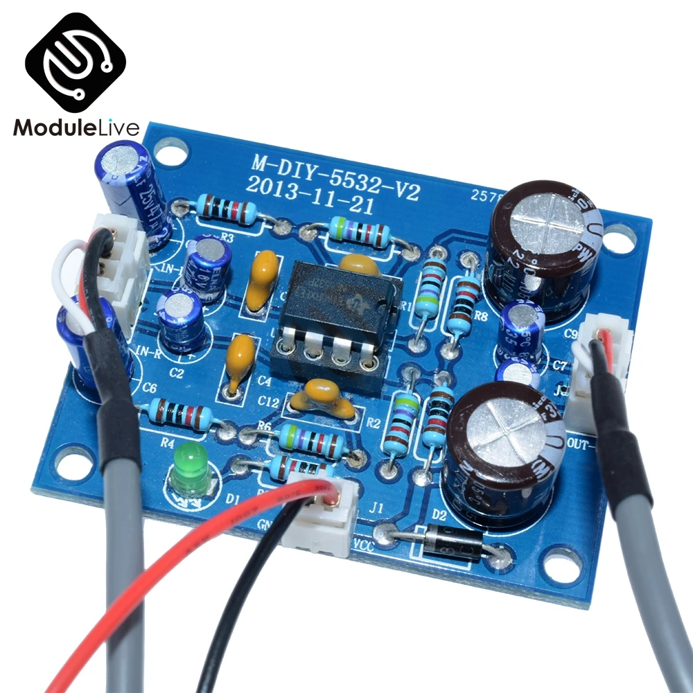 DC 12V 35V NE5532 Pre усилитель Φ модуль сигнала Bluetooth Модуль платы 600 мА|Генераторы