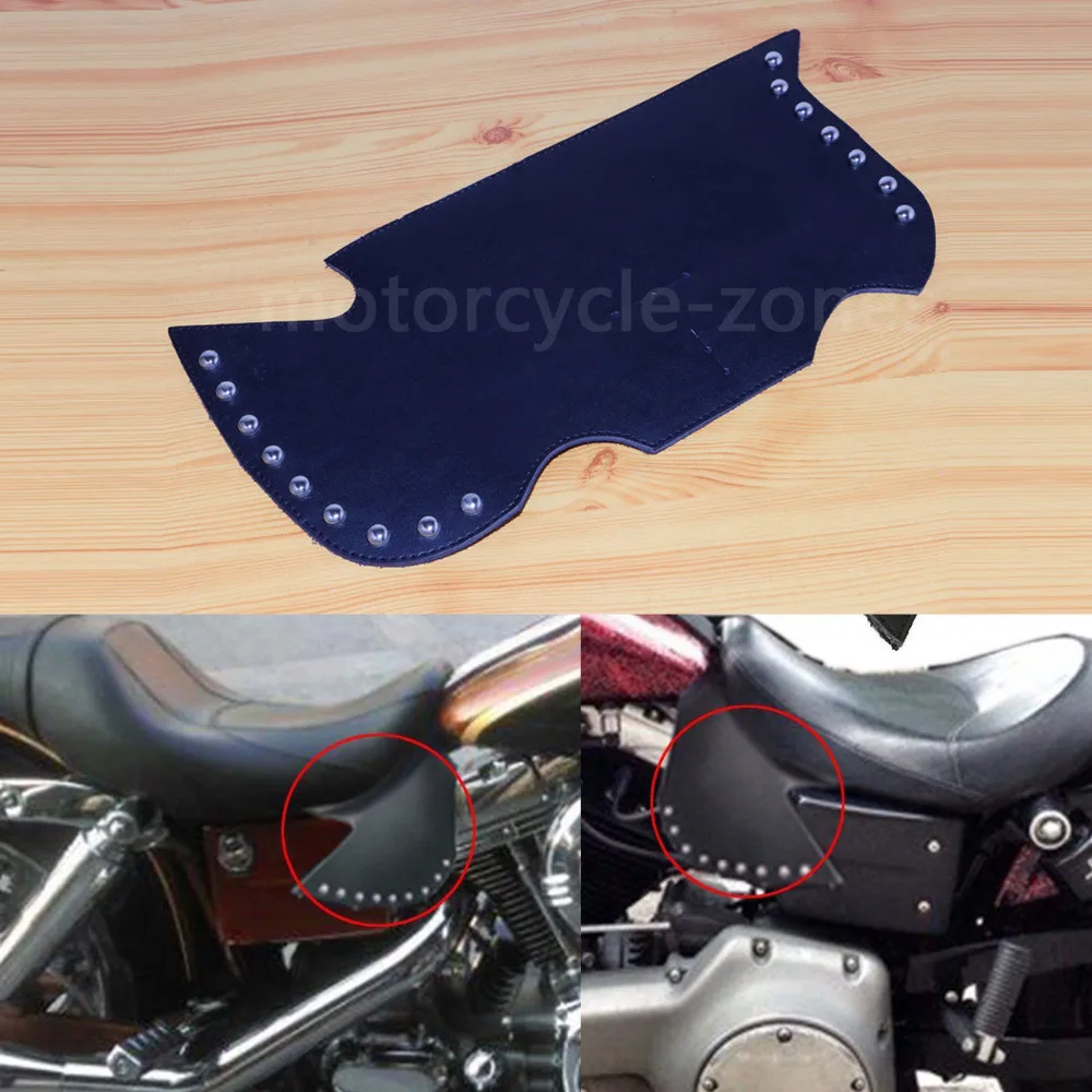 Мотоциклетные черные кожаные заклепки тепловой щит сидения дефлекторы сиденье для Harley Touring Softail Dyna Sportster