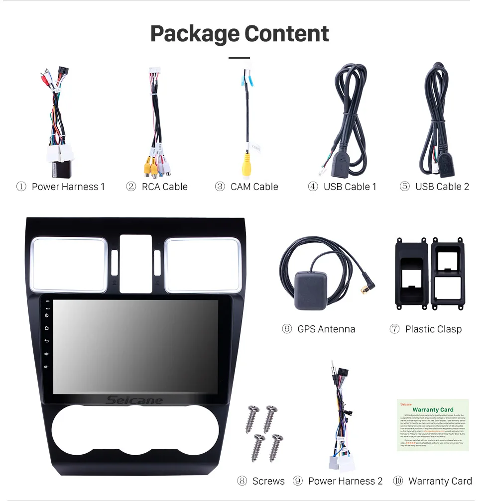 Excellent Seicane Android 8.1 9 inch Car GPS  for Subaru Foreste 2015 2016 2017 Radio Multimedia Player Support TPMS DVR OBDII Rear camera 17