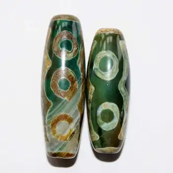 

Large Tibetan Dzi Beads, Ethnic Tribal Tibetan Etched Agate Stone Dzi Zee Zi Beads, 40 x 15 mm, 35 x 15 mm, 2 beads, item 5