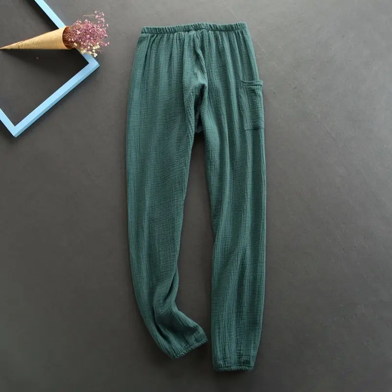 Spring Pijama Women Loose Pajamas Soft Pyjamas 100% Cotton Gauze Sleepwear Pants