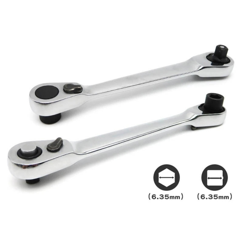 

1/4"Mini Ratchet Wrench 72 Tooth Double-Ended Torque Small Fly Socket Wrench Spanner Hand Repair Tools Wrench Repair Tools